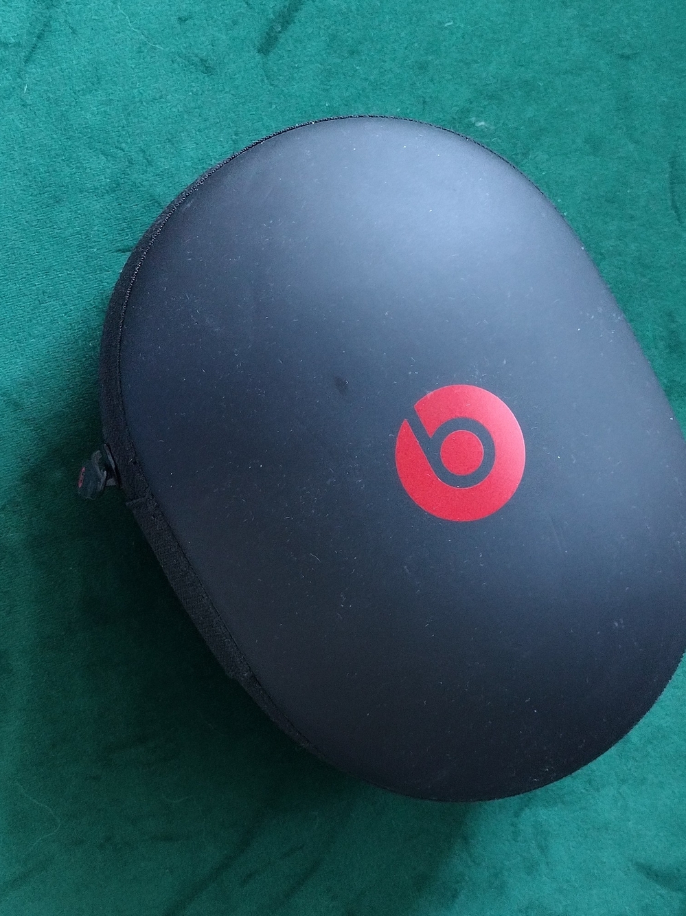 Beats Black Hard Shell Headphone Case with Red Logo